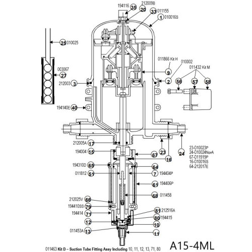 Ls - Dosmatic Nut, Suction Tube Fitting (a15 A30 A40)