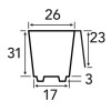 Modiform Multitray 144 Cells (Raised Drainage) (Black) (1512/P) - Each