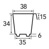 Modiform Paper Plug Tray 84 Cells 3.5cm Plug (Black) (1680/P) - Each