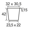 Modiform Plug Tray 200 Cells (Base Drainage) (Black/White) (1920/P) - Each