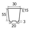 Modiform Tree Tray 144 High 30cc (Black) (896/P) - Each