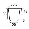 Modiform Paper Plug Tray 126 Cells 2.5cm Plug (Black) (1680/P) - Each