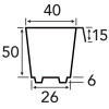 Modiform 2347 Transplant Tray 80 Cells (Base Drainage) (Black) (1680/P) - Each