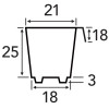 Modiform Paper Plug Tray 264 Cells 1.8cm Plug (Black) (1512/P) - Each